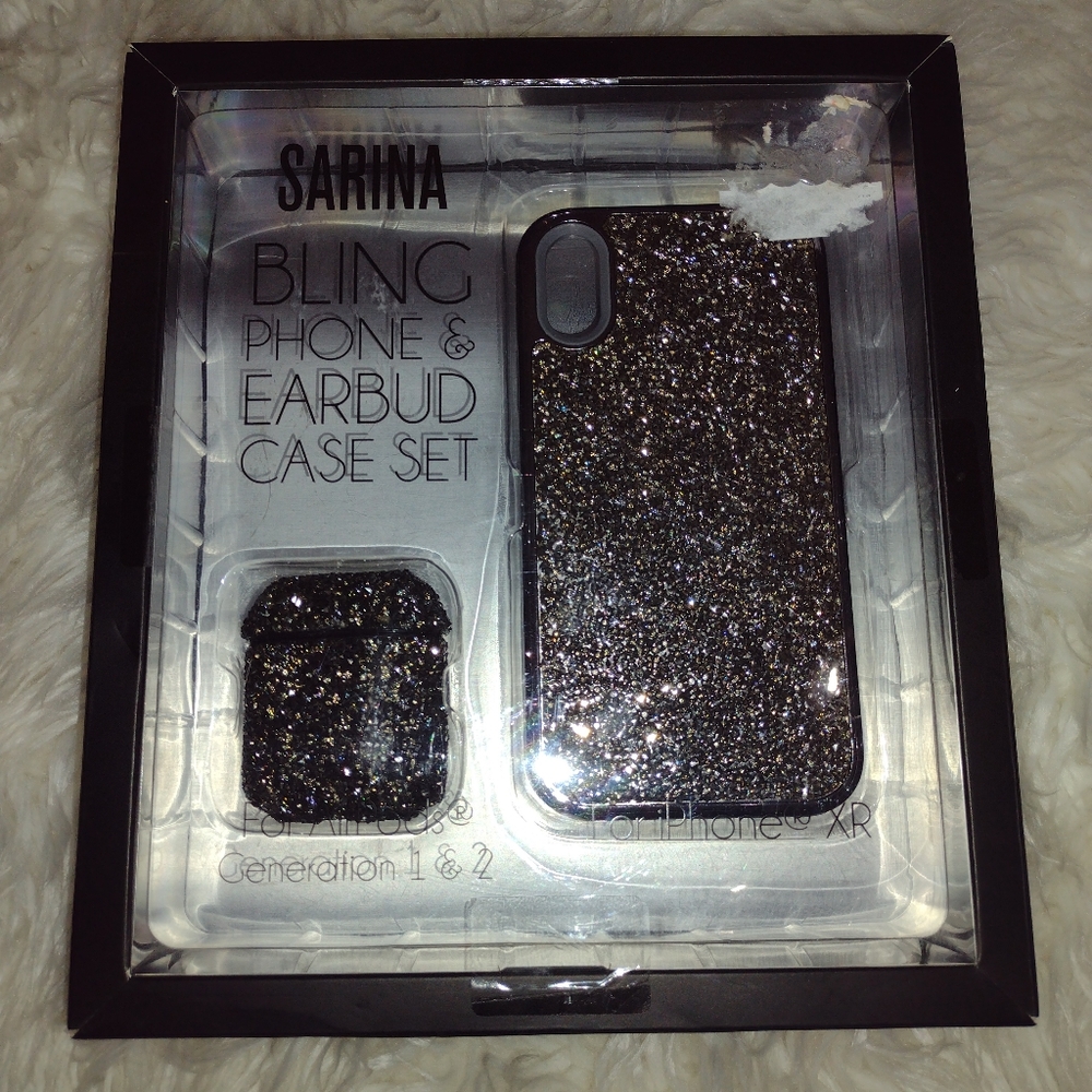 Sarina Bling Phone & Earbud Case Set.